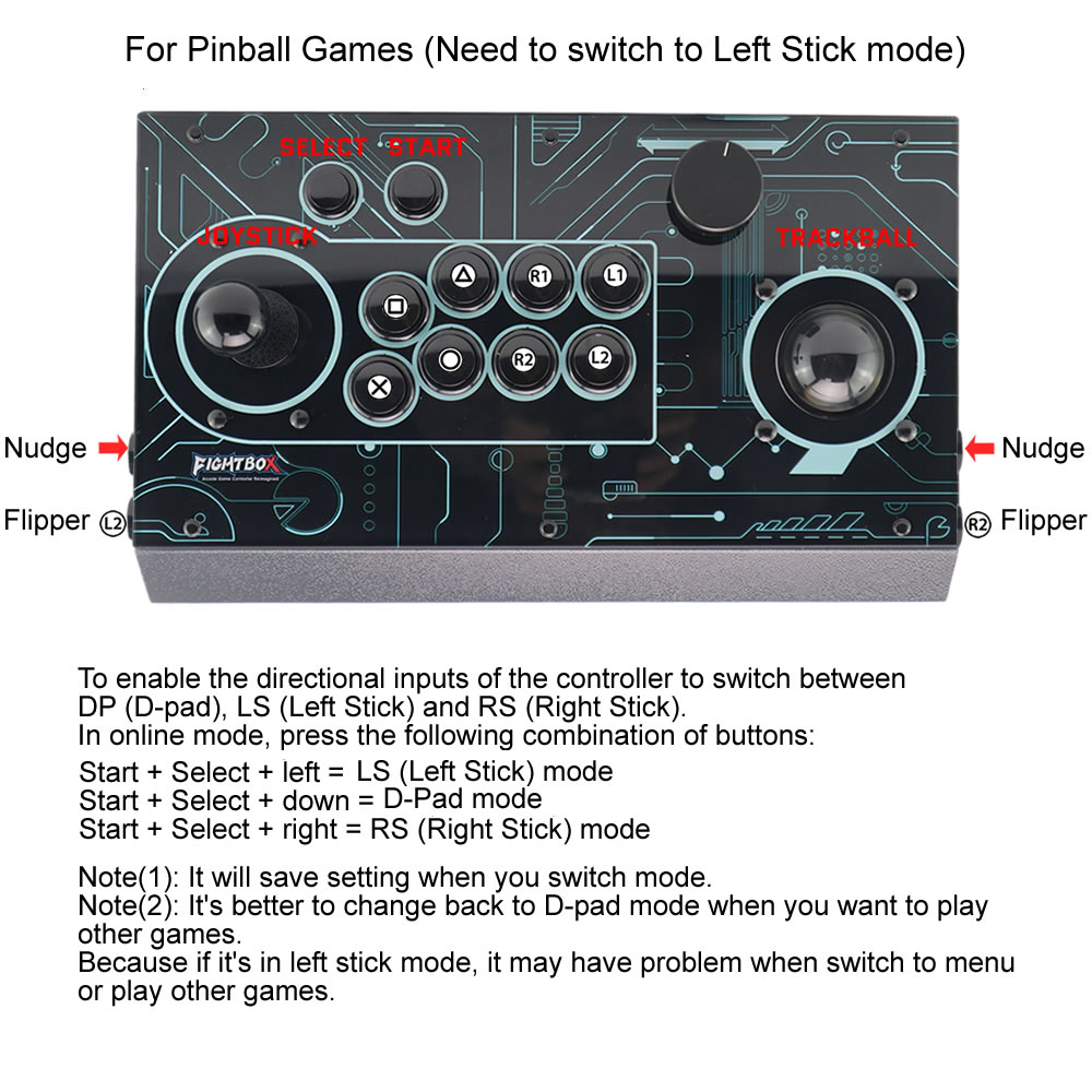 Trackball Controller Arcade - FightBox R10-PRO Arcade Fighting Joystick with