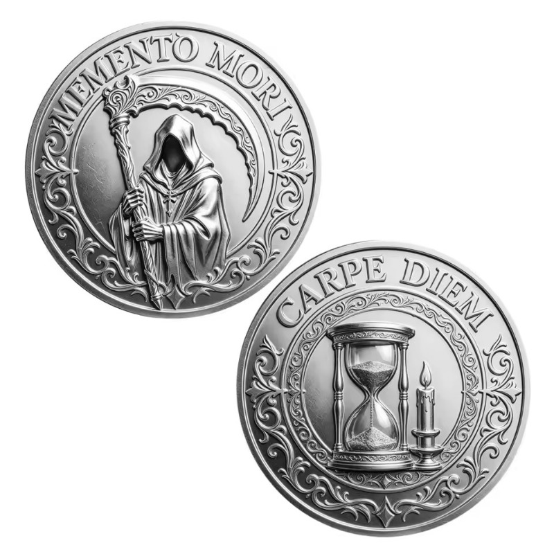 Token Coin Mechanism - Memento Mori Carpe Diem Grim Reaper