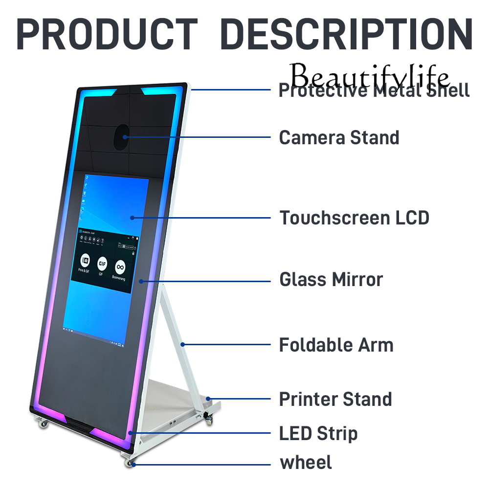 Touch Screen Magic Mirror Phot - Photo Booth Machine ulasan dan harga