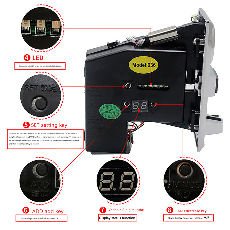 616 Electronic Multi Coin Acce - Coin Acceptor Selector ulasan dan harga
