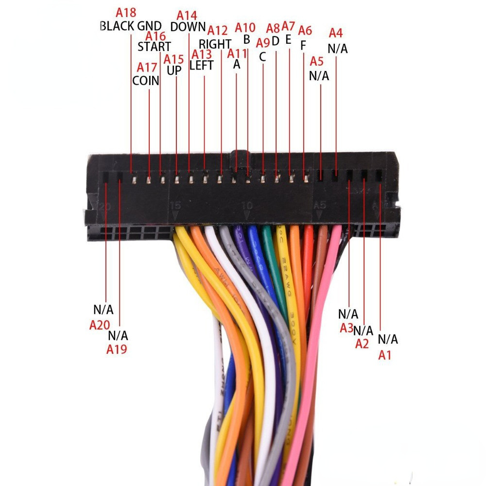 Arcade 40 Pin Cabinet Wire Har - Arcade Button Pcb ulasan dan harga